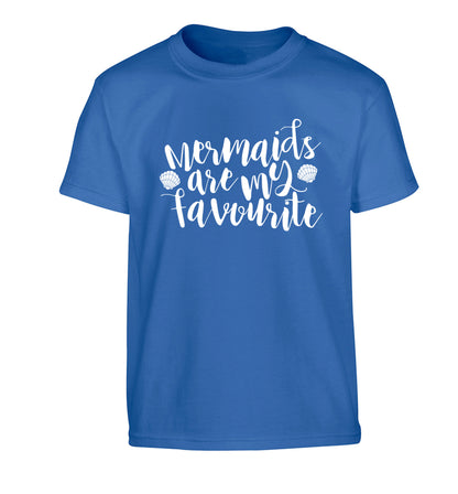 Mermaids are my favourite Children's blue Tshirt 12-14 Years
