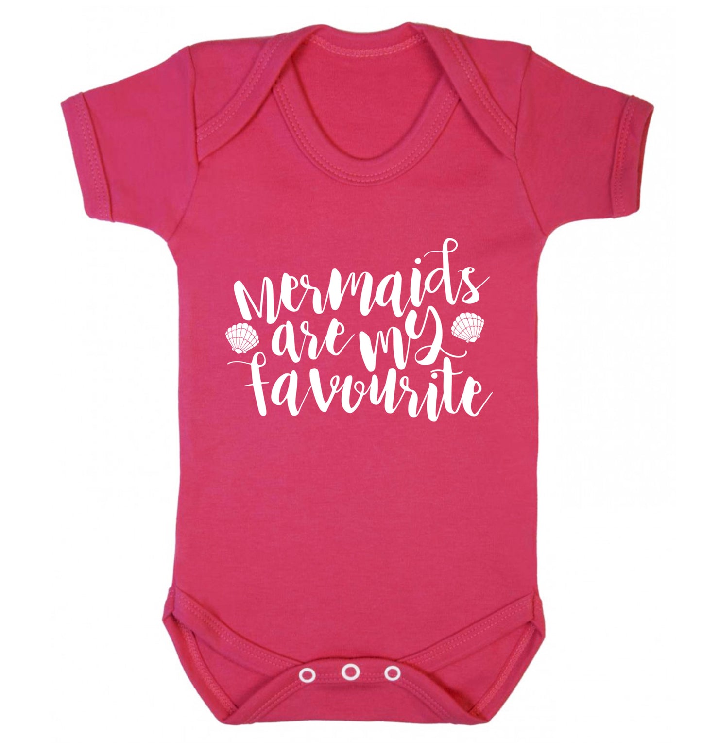 Mermaids are my favourite Baby Vest dark pink 18-24 months
