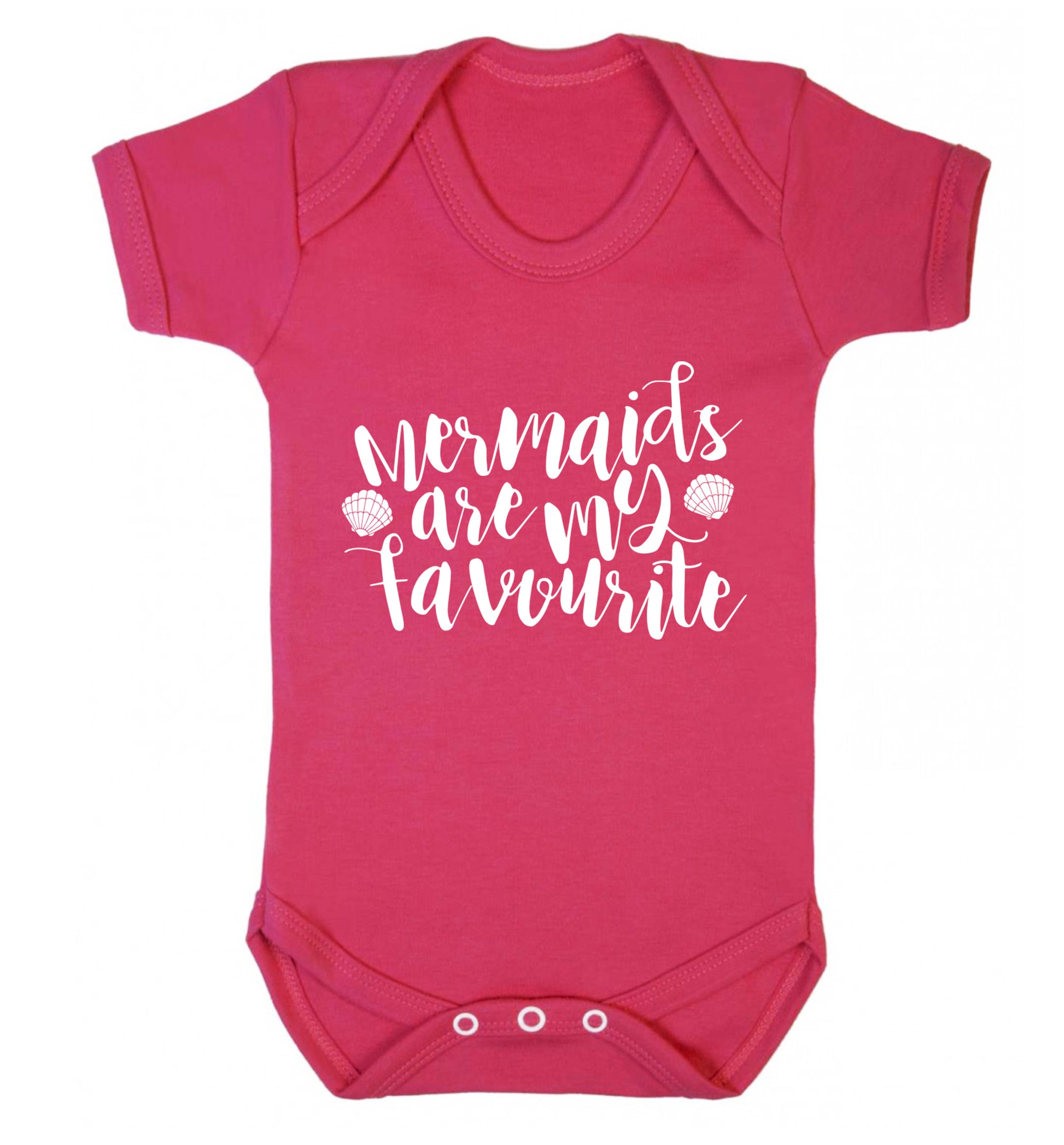Mermaids are my favourite Baby Vest dark pink 18-24 months