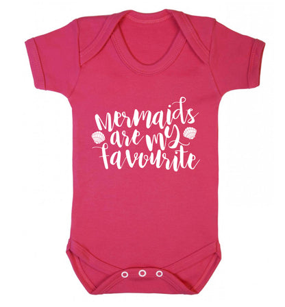 Mermaids are my favourite Baby Vest dark pink 18-24 months