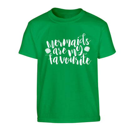 Mermaids are my favourite Children's green Tshirt 12-14 Years