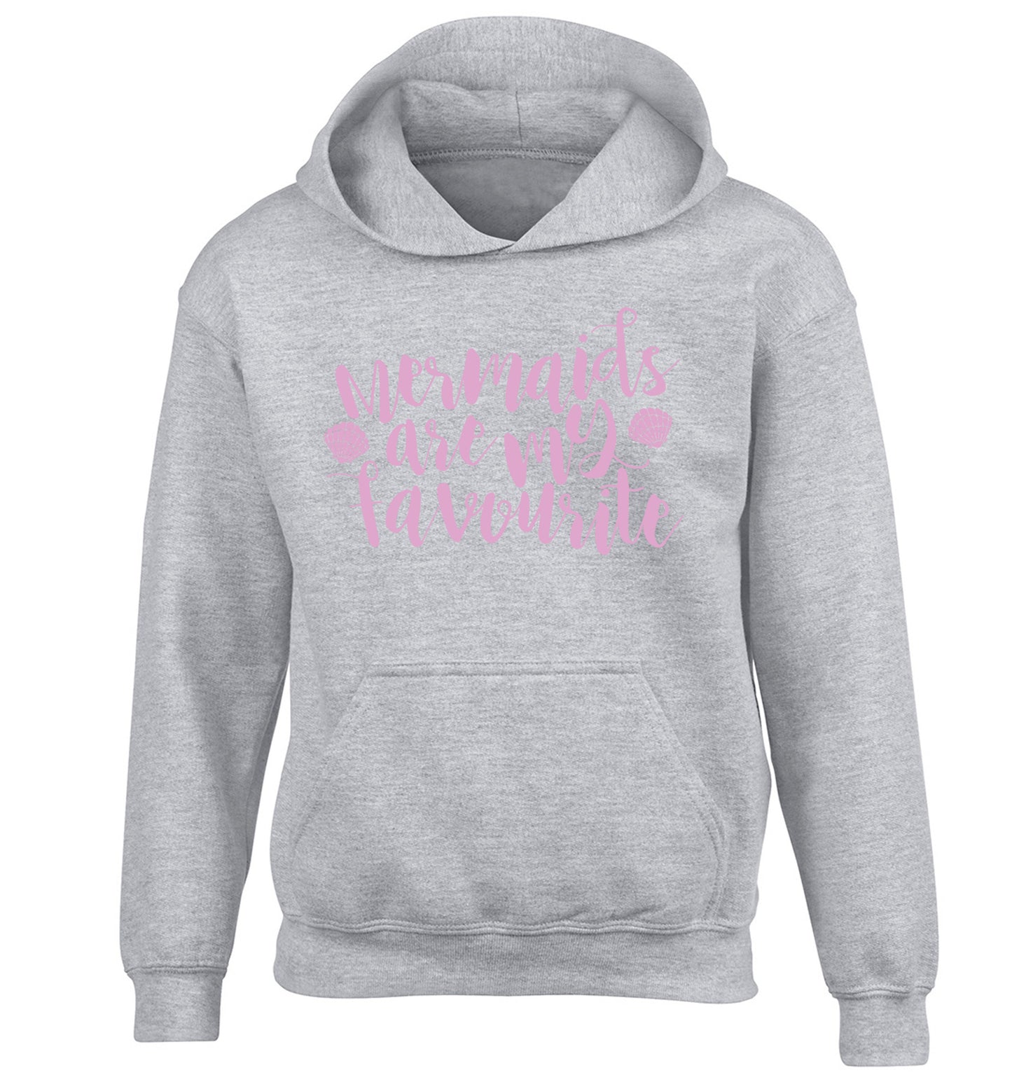 Mermaids are my favourite children's grey hoodie 12-14 Years