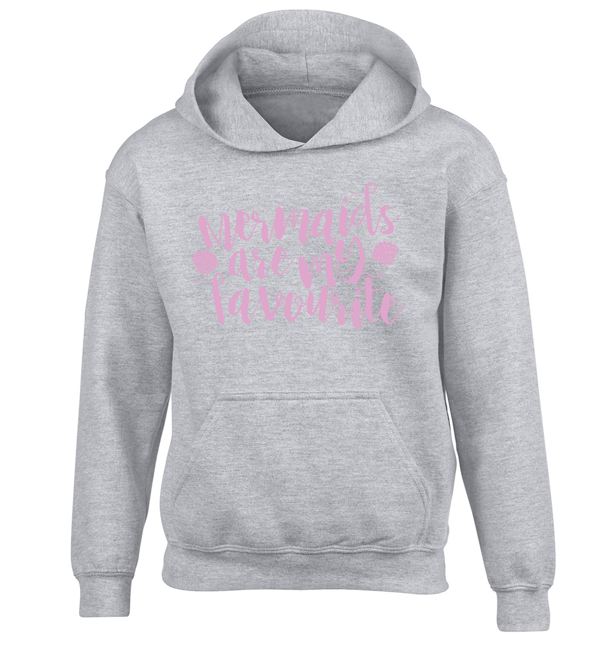 Mermaids are my favourite children's grey hoodie 12-14 Years