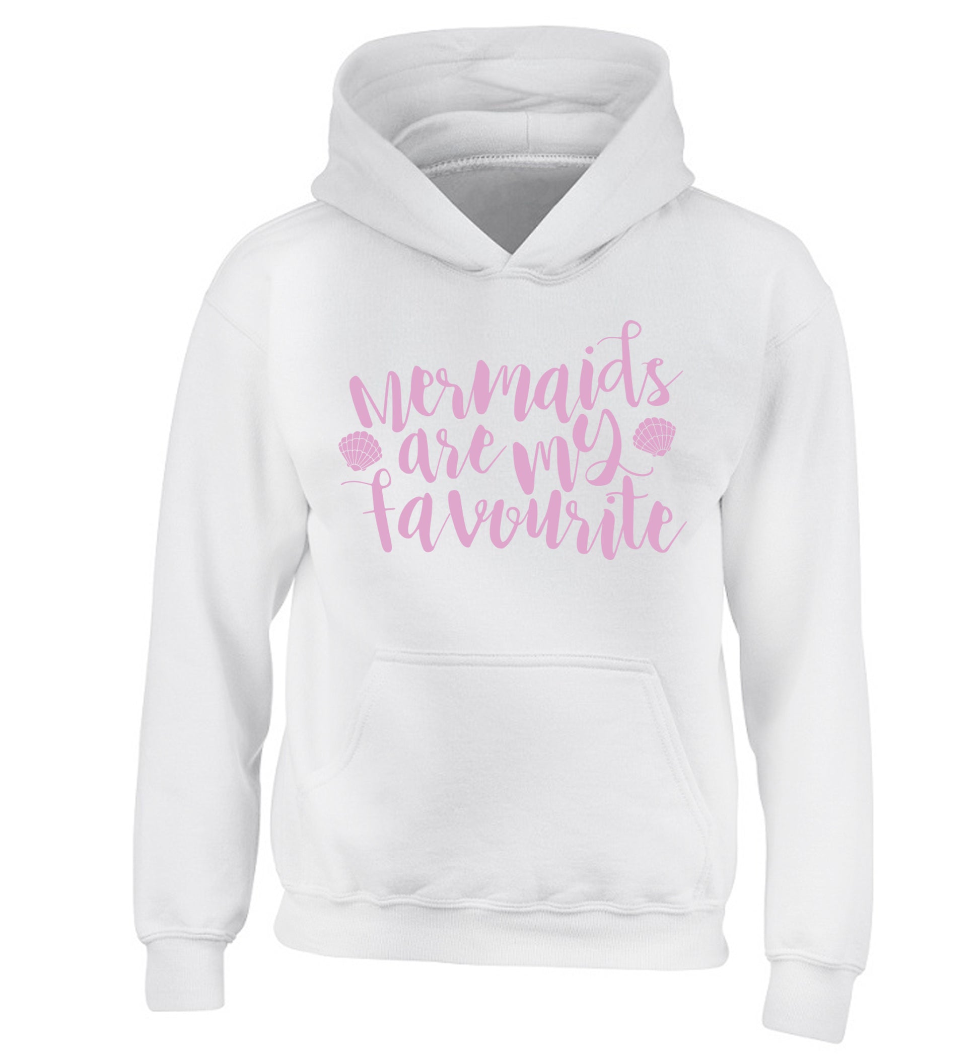 Mermaids are my favourite children's white hoodie 12-14 Years