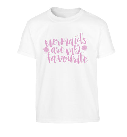 Mermaids are my favourite Children's white Tshirt 12-14 Years