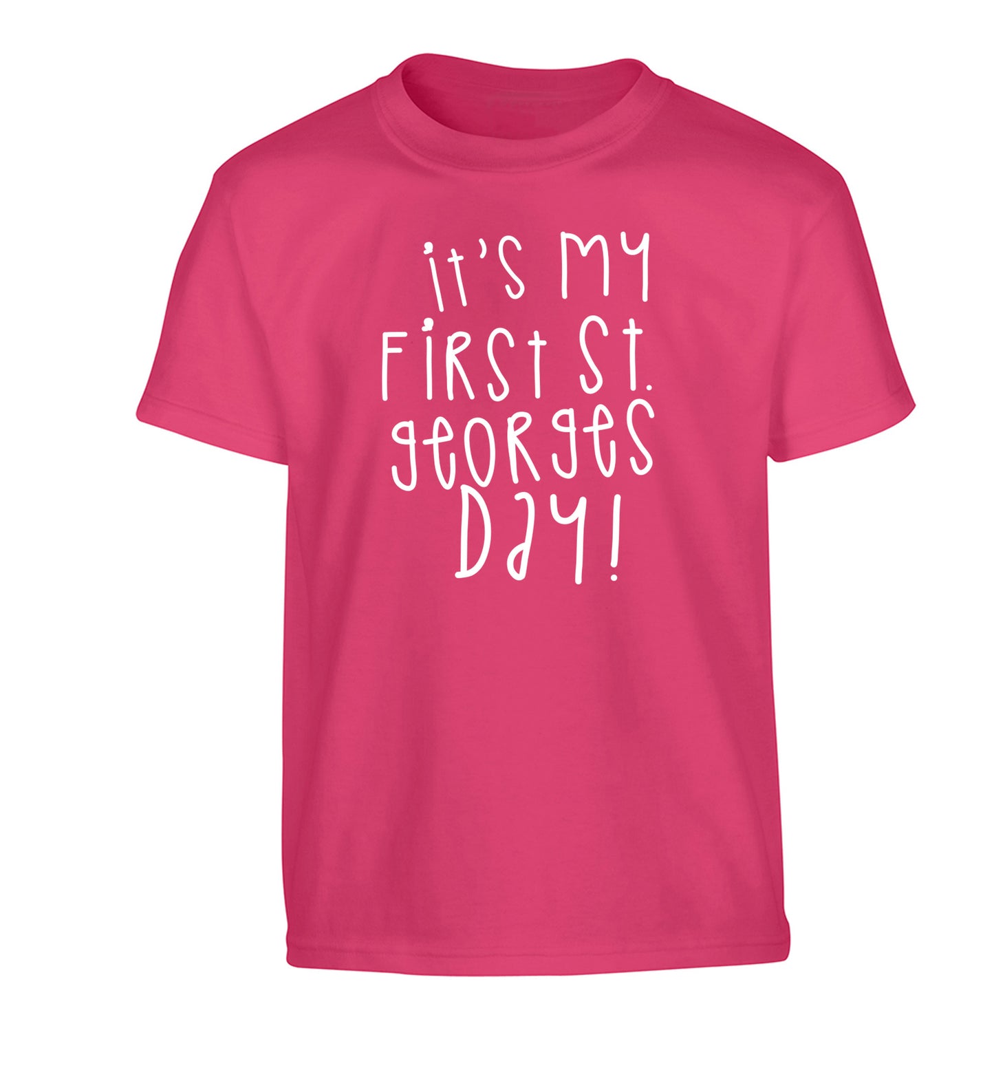 It's my first St Georges day Children's pink Tshirt 12-14 Years