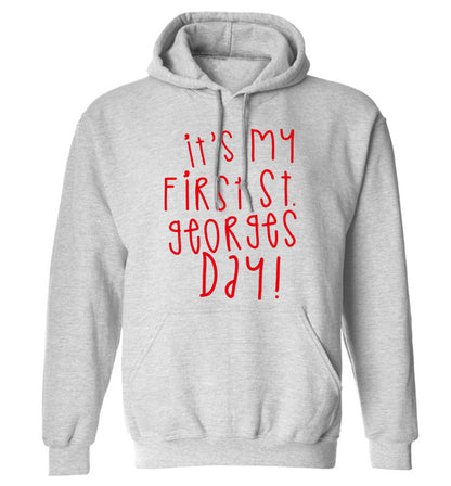 It's my first St Georges day adults unisex grey hoodie 2XL