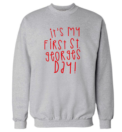 It's my first St Georges day Adult's unisex grey Sweater 2XL