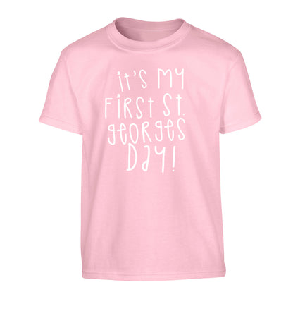 It's my first St Georges day Children's light pink Tshirt 12-14 Years