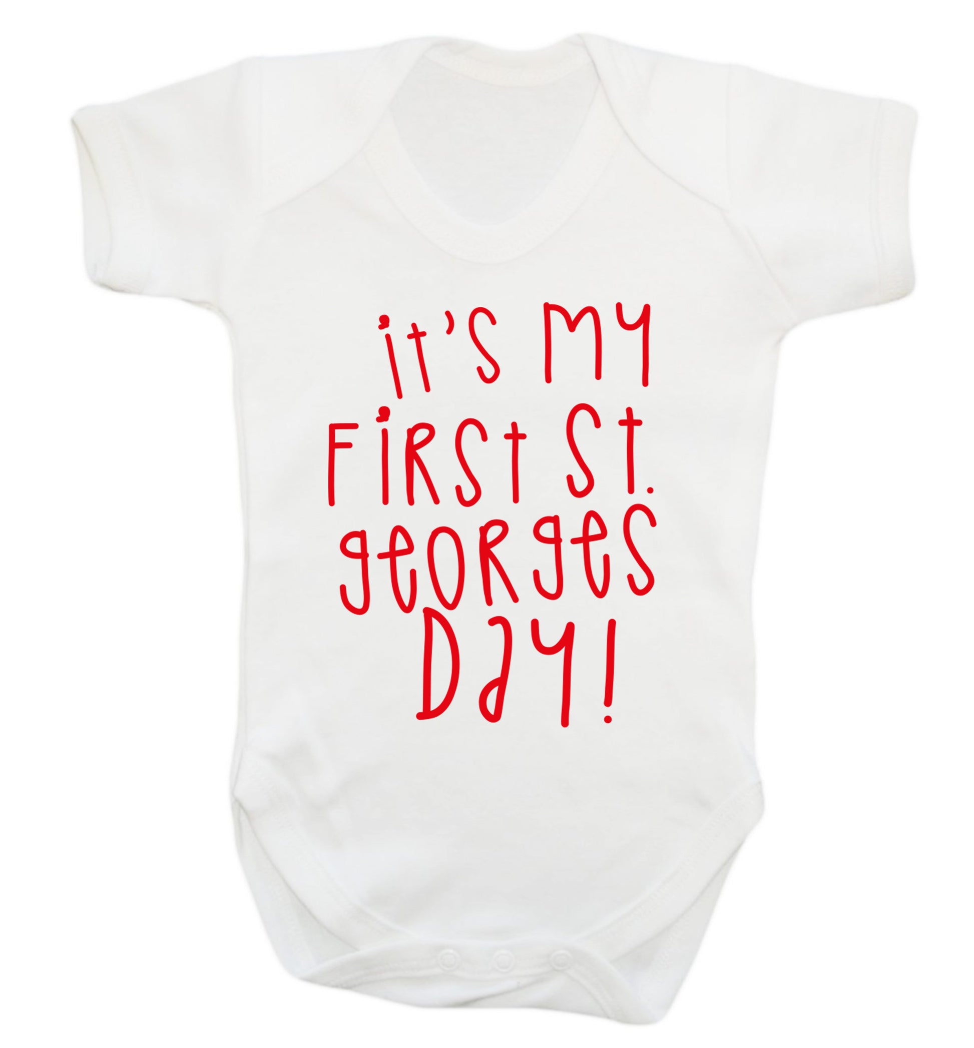 It's my first St Georges day Baby Vest white 18-24 months
