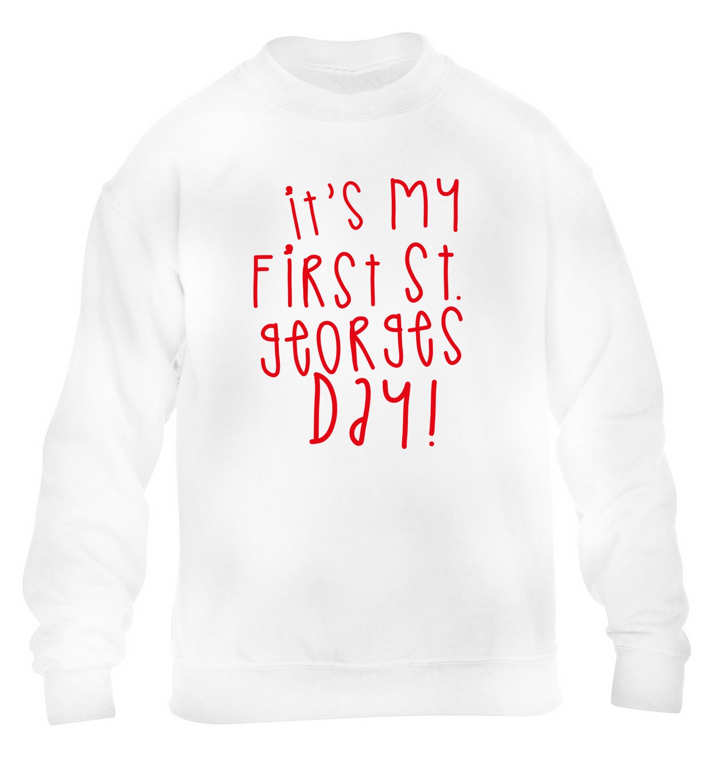 It's my first St Georges day children's white sweater 12-14 Years
