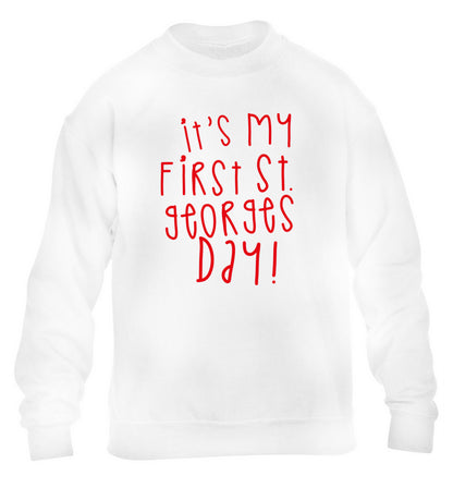 It's my first St Georges day children's white sweater 12-14 Years