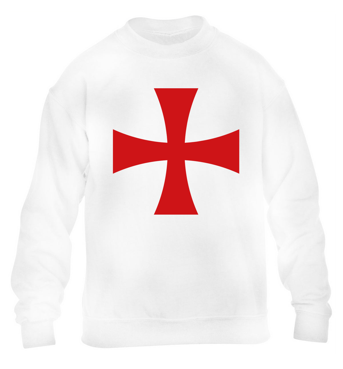 Knights Templar cross children's white sweater 12-14 Years