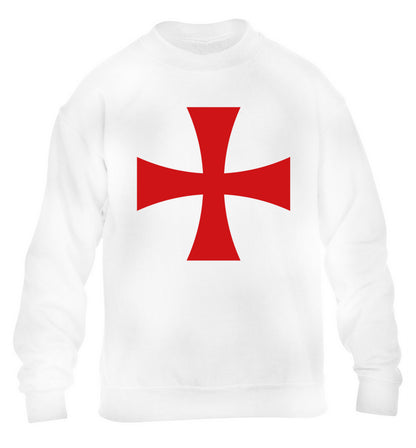 Knights Templar cross children's white sweater 12-14 Years