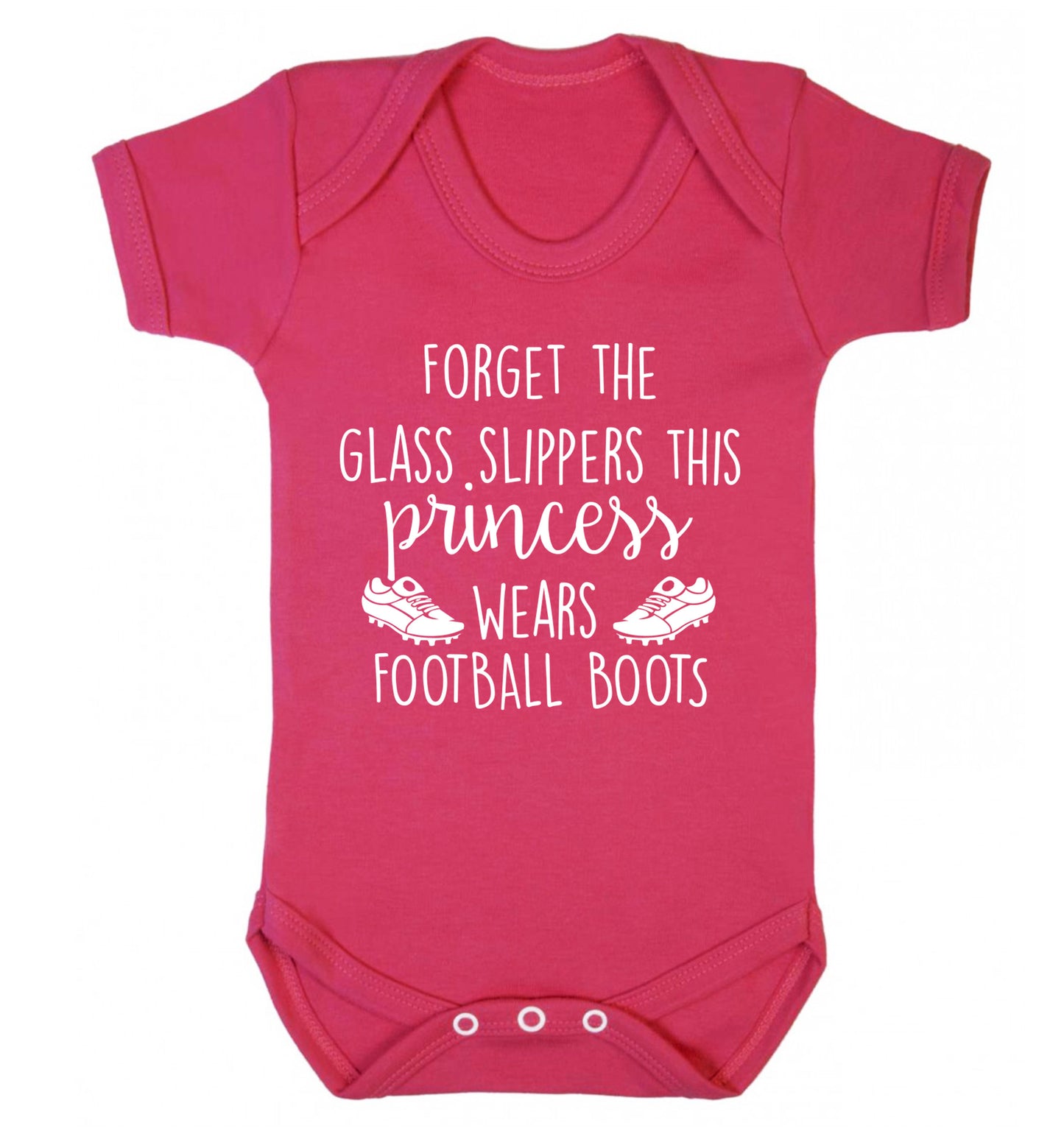 Forget the glass slippers this princess wears football boots Baby Vest dark pink 18-24 months
