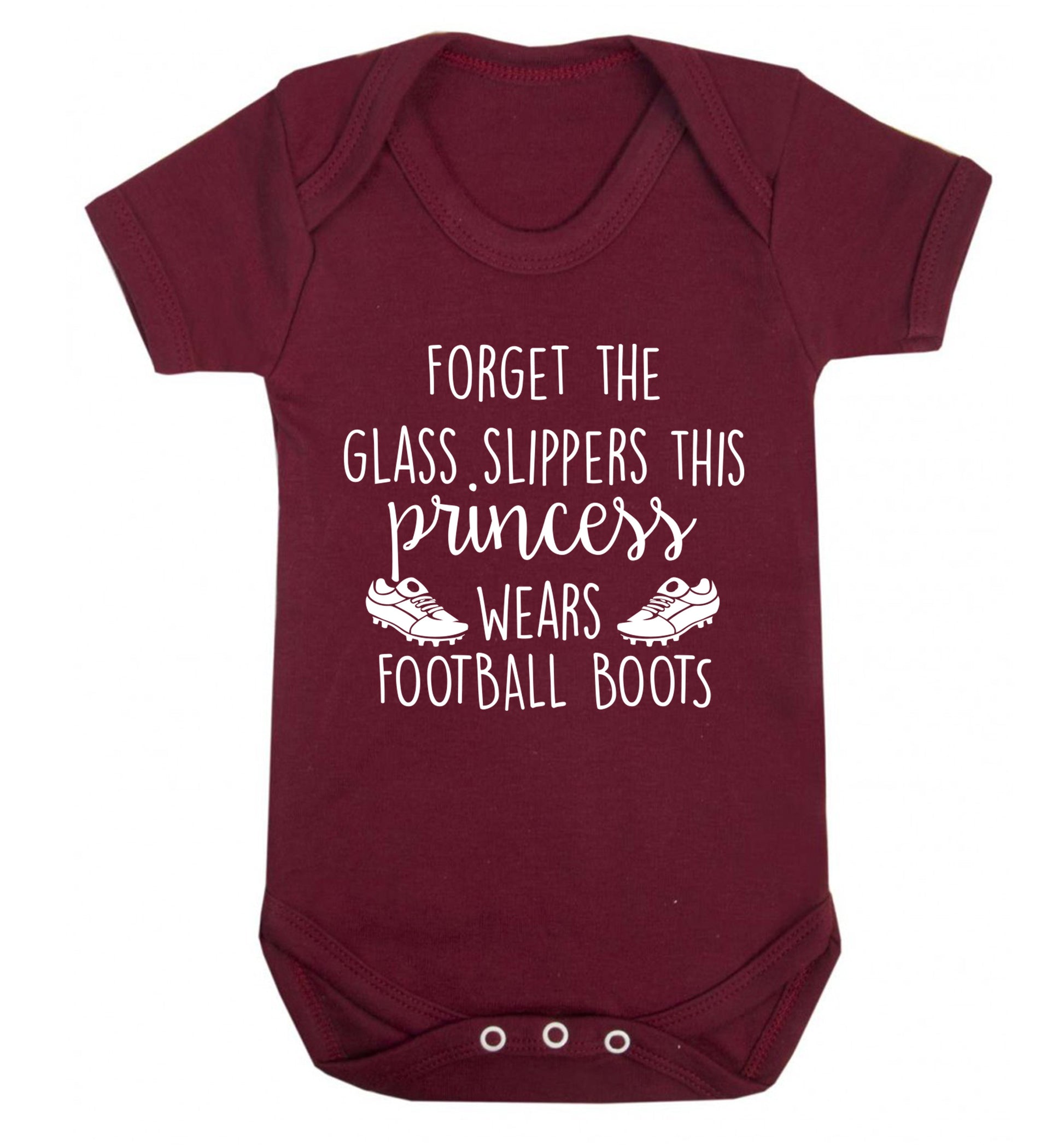 Forget the glass slippers this princess wears football boots Baby Vest maroon 18-24 months