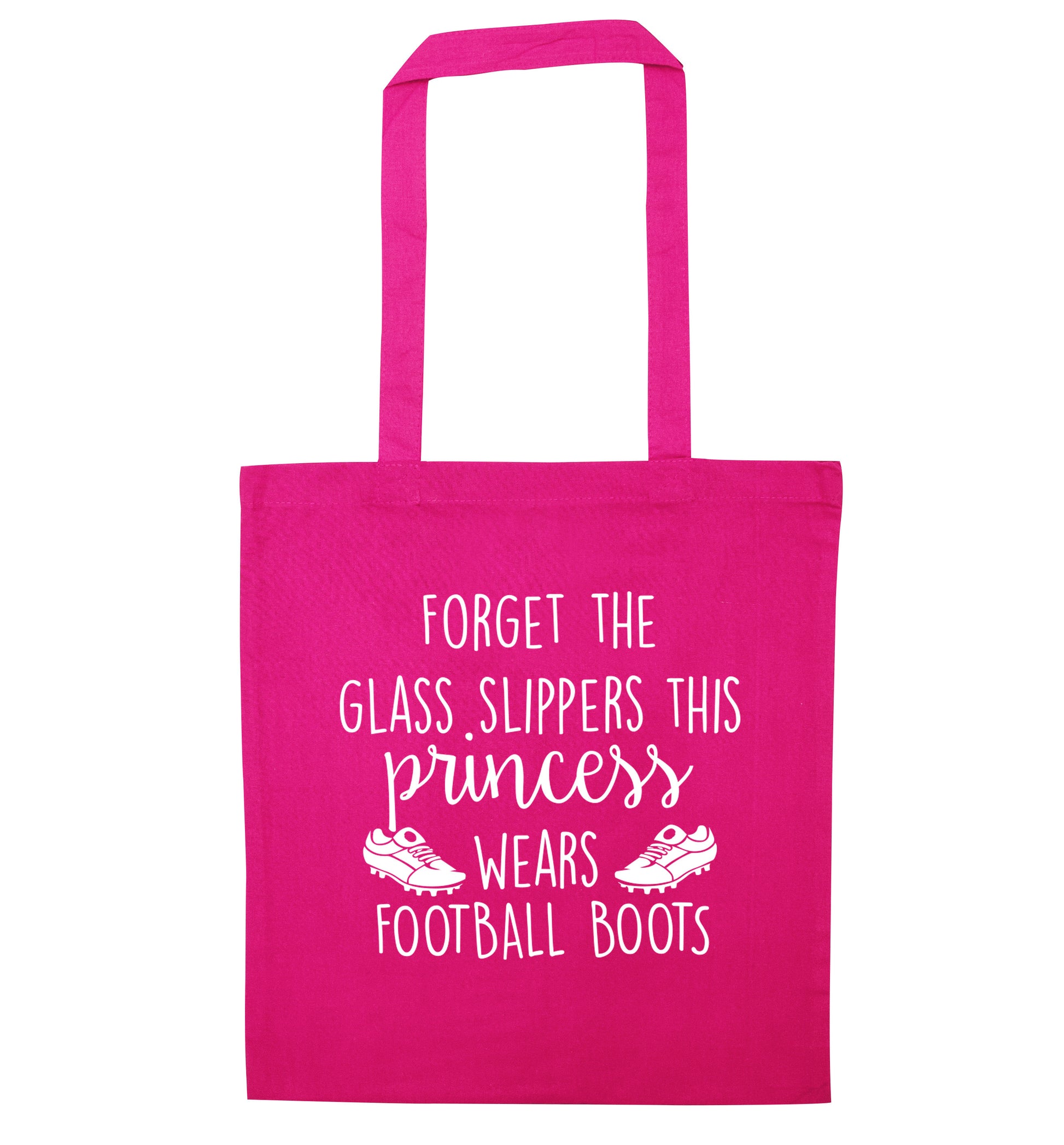 Forget the glass slippers this princess wears football boots pink tote bag