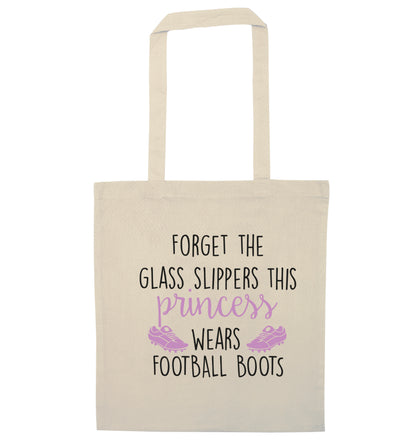 Forget the glass slippers this princess wears football boots natural tote bag