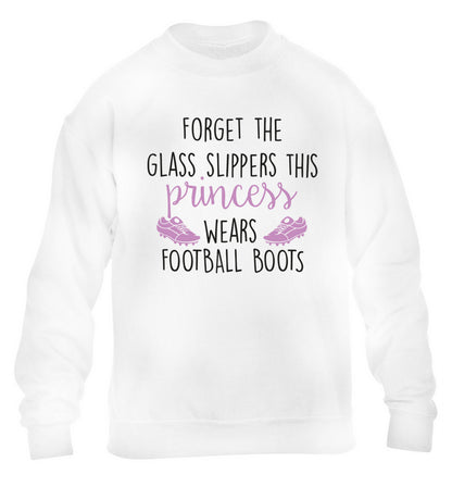 Forget the glass slippers this princess wears football boots children's white sweater 12-14 Years