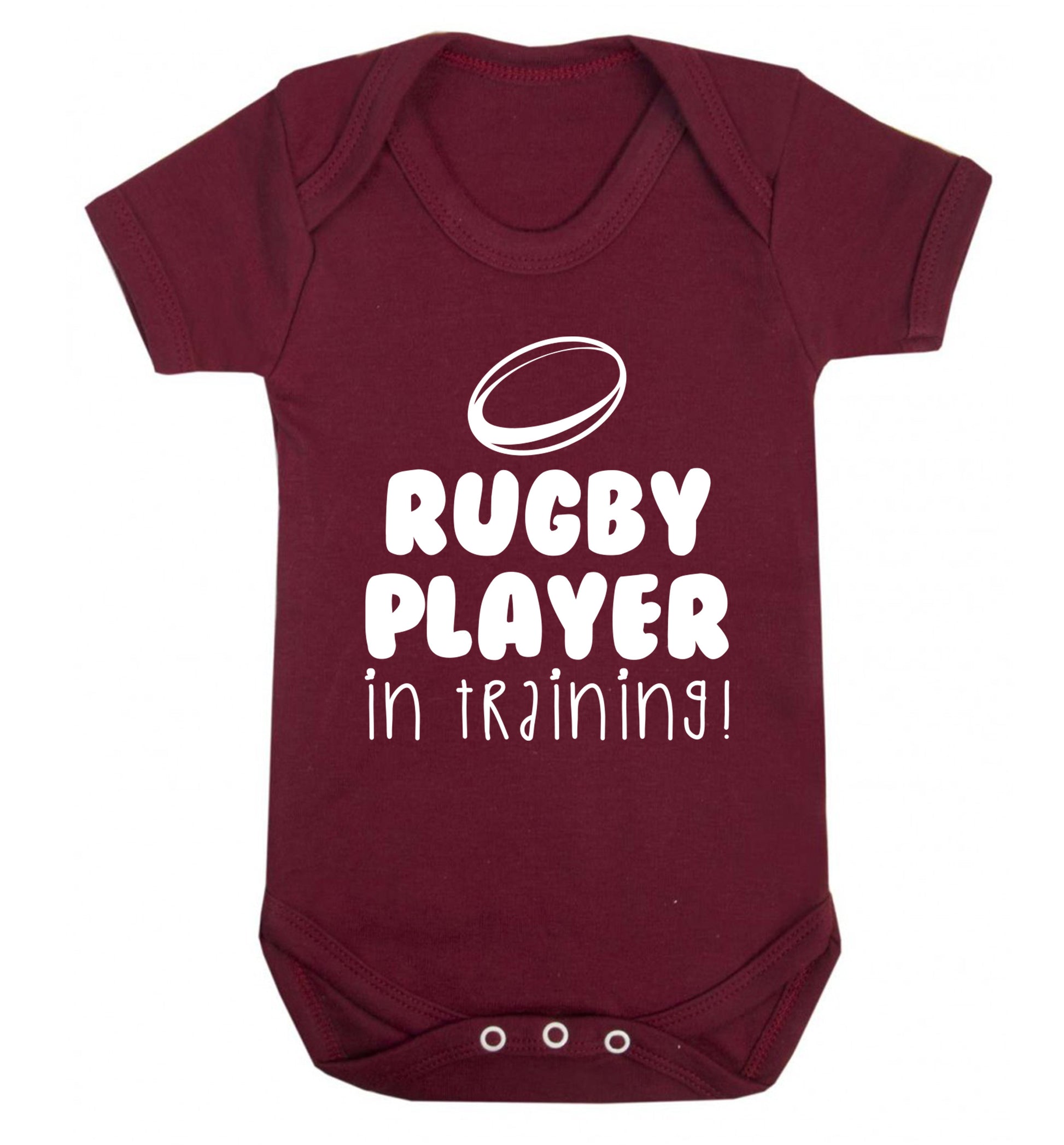Rugby player in training Baby Vest maroon 18-24 months