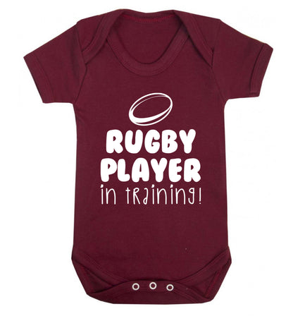 Rugby player in training Baby Vest maroon 18-24 months
