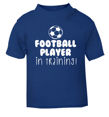 Football player in training blue Baby Toddler Tshirt 2 Years