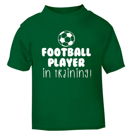 Football player in training green Baby Toddler Tshirt 2 Years