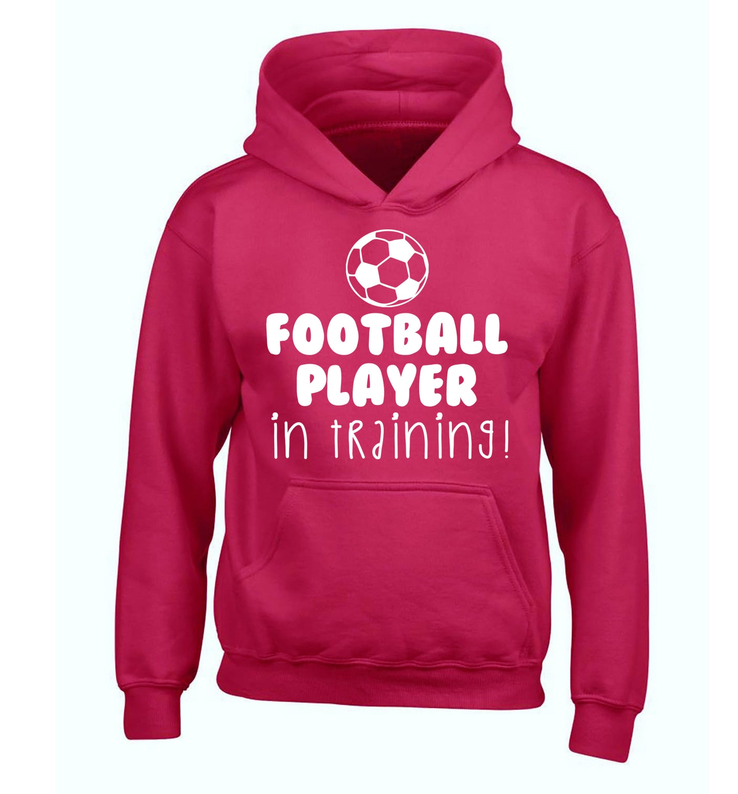 Football player in training children's pink hoodie 12-14 Years