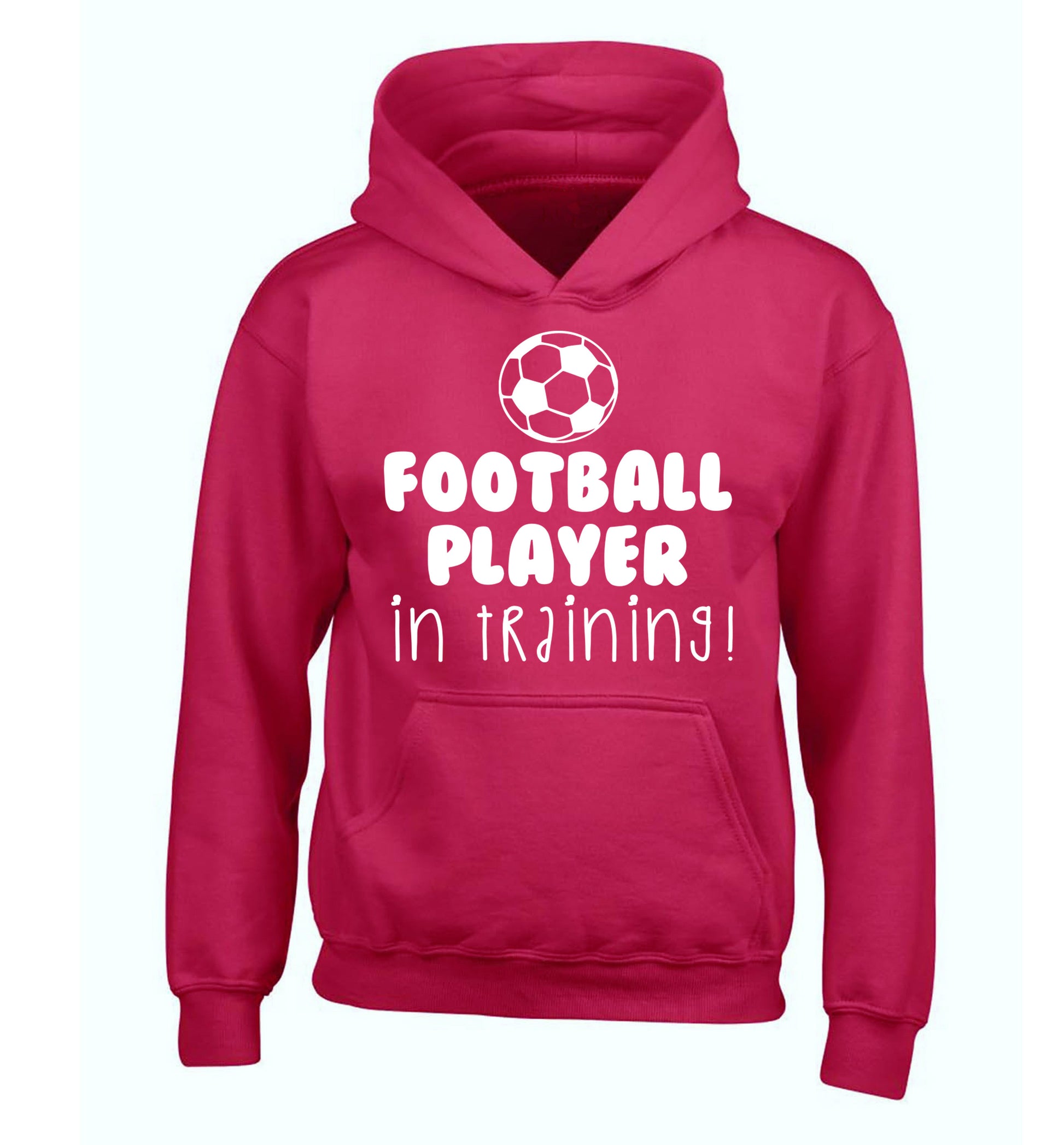 Football player in training children's pink hoodie 12-14 Years