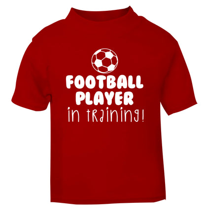 Football player in training red Baby Toddler Tshirt 2 Years