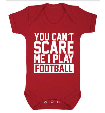 You can't scare me I play football Baby Vest red 18-24 months