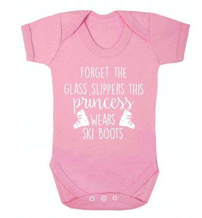 Forget the glass slippers this princess wears ski boots Baby Vest pale pink 18-24 months