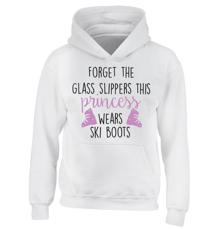 Forget the glass slippers this princess wears ski boots children's white hoodie 12-14 Years