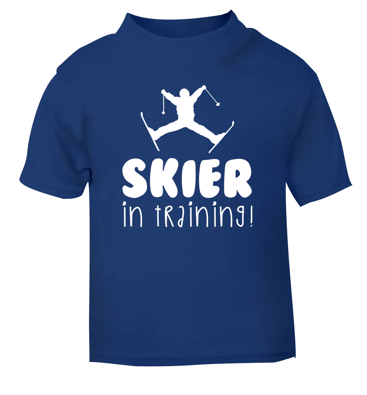 Skier in training blue Baby Toddler Tshirt 2 Years