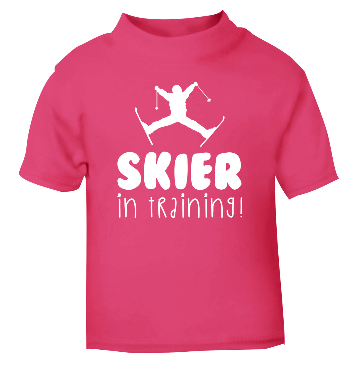 Skier in training pink Baby Toddler Tshirt 2 Years