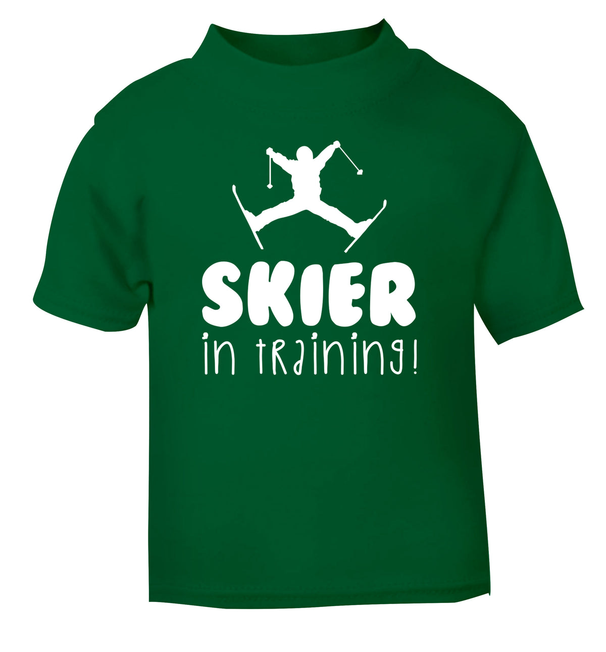 Skier in training green Baby Toddler Tshirt 2 Years