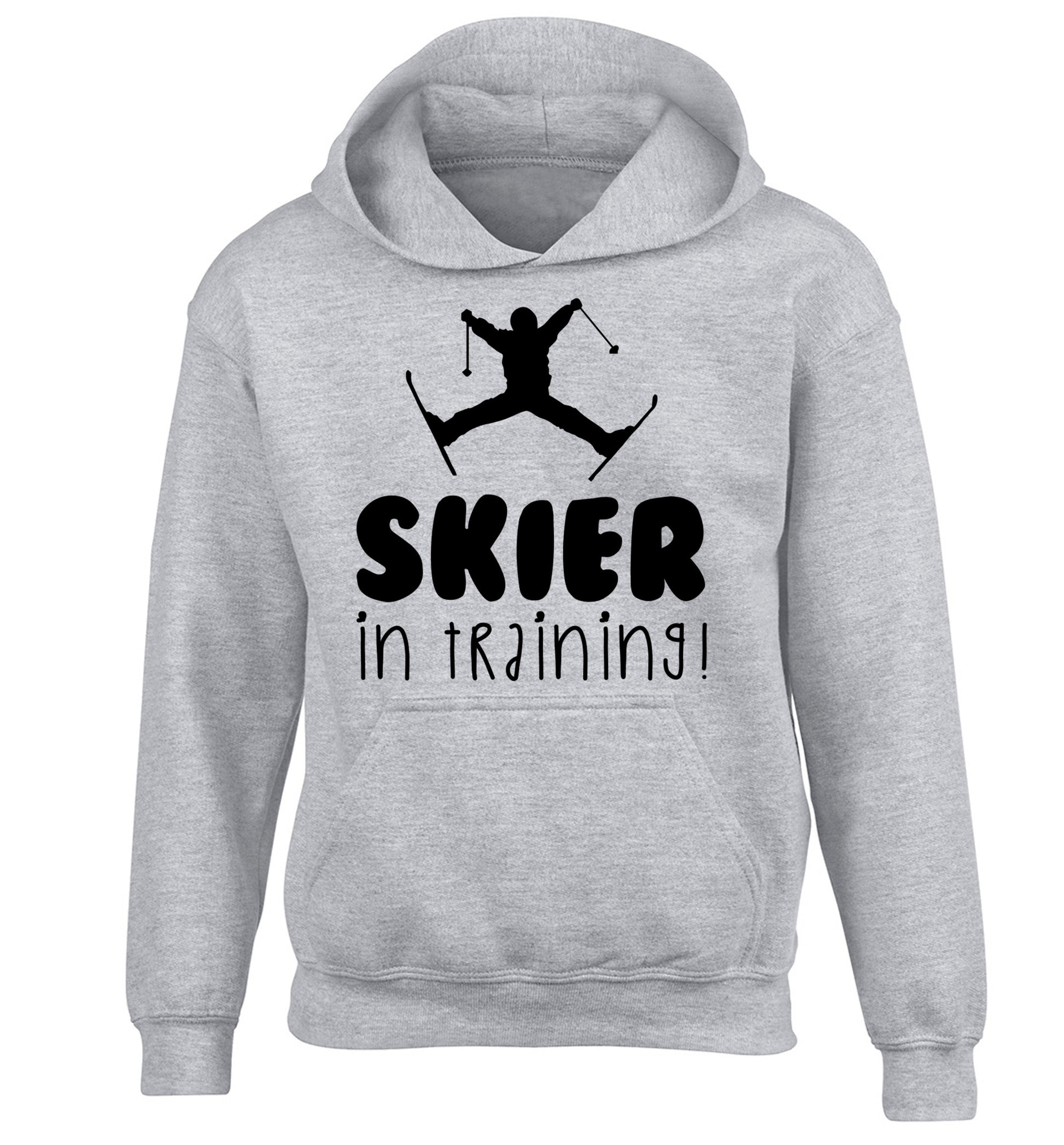 Skier in training children's grey hoodie 12-14 Years