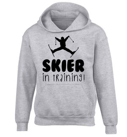 Skier in training children's grey hoodie 12-14 Years