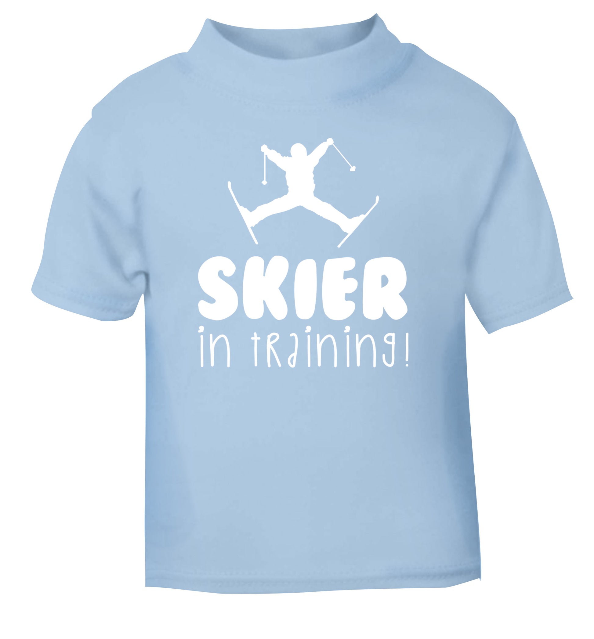 Skier in training light blue Baby Toddler Tshirt 2 Years