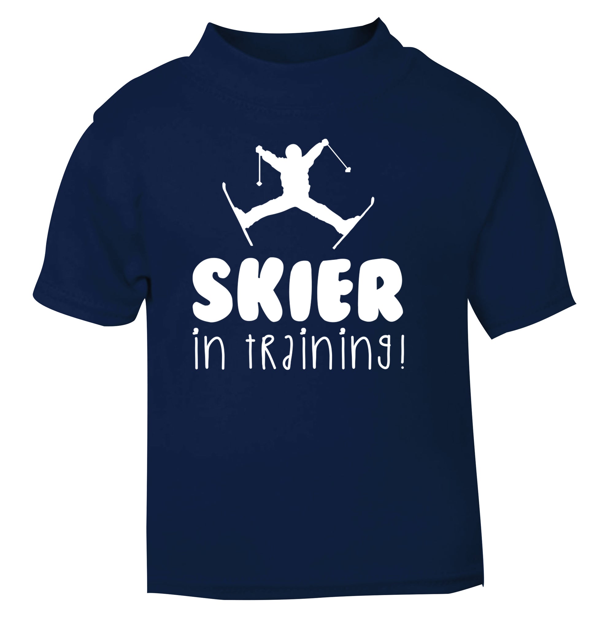 Skier in training navy Baby Toddler Tshirt 2 Years
