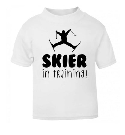 Skier in training white Baby Toddler Tshirt 2 Years