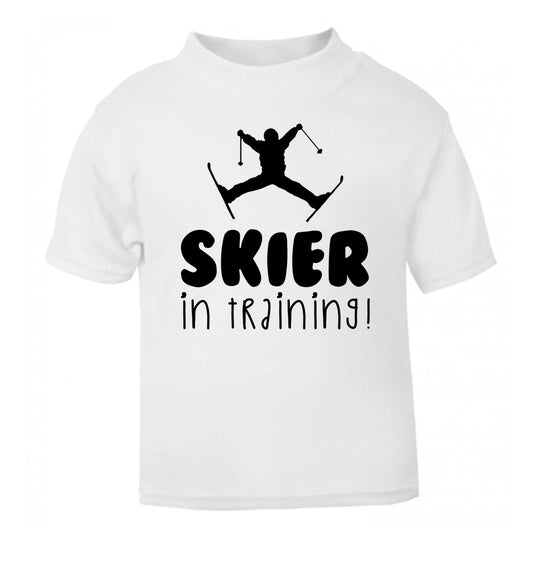 Skier in training white Baby Toddler Tshirt 2 Years