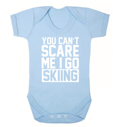 You can't scare me I go skiing Baby Vest pale blue 18-24 months