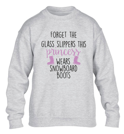 Forget the glass slippers this princess wears snowboard boots children's grey sweater 12-14 Years