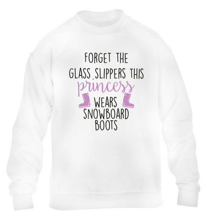 Forget the glass slippers this princess wears snowboard boots children's white sweater 12-14 Years
