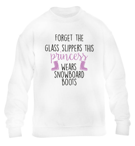 Forget the glass slippers this princess wears snowboard boots children's white sweater 12-14 Years