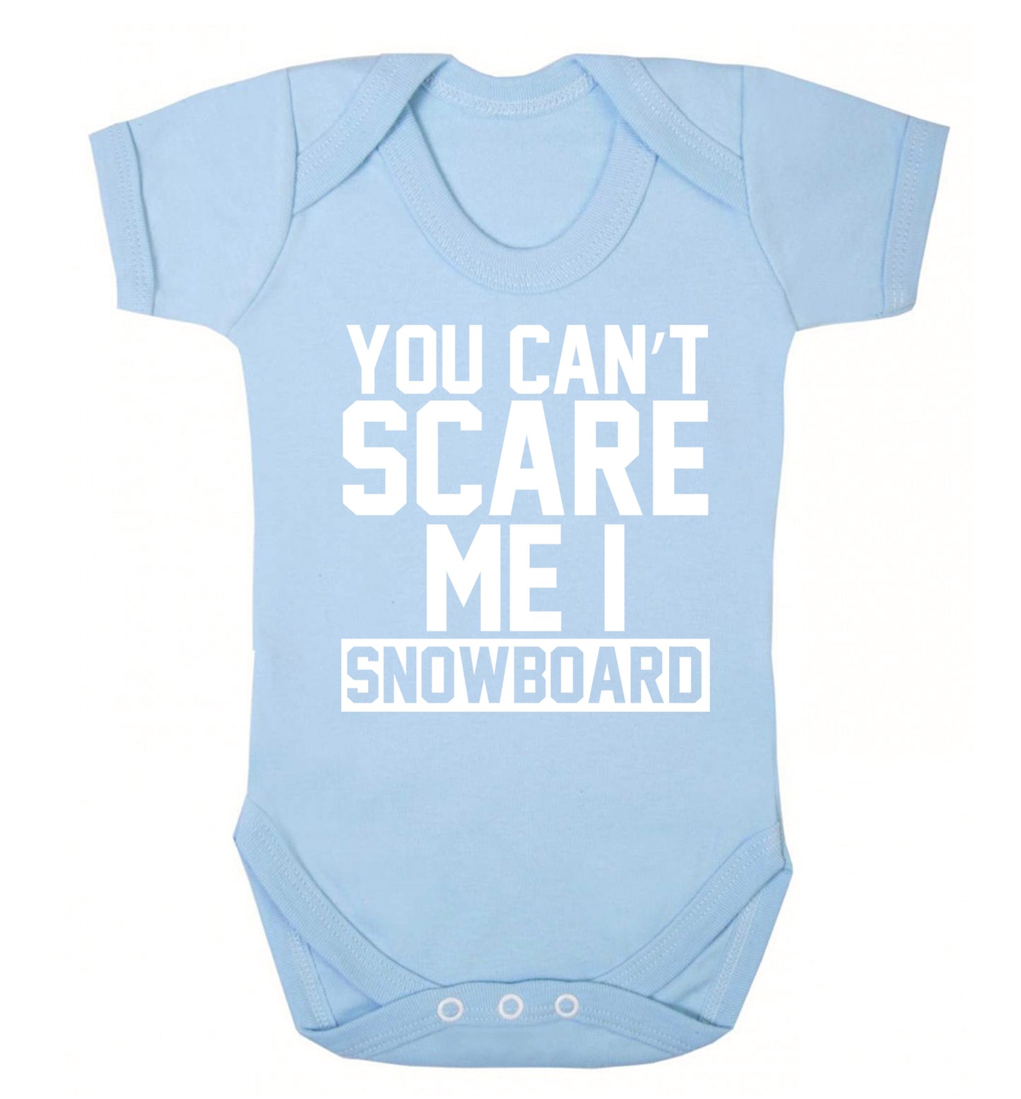 You can't scare me I snowboard Baby Vest pale blue 18-24 months