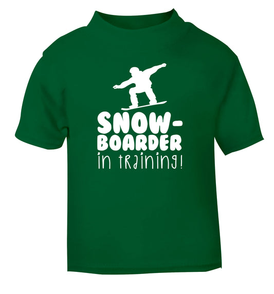Snowboarder in training green Baby Toddler Tshirt 2 Years