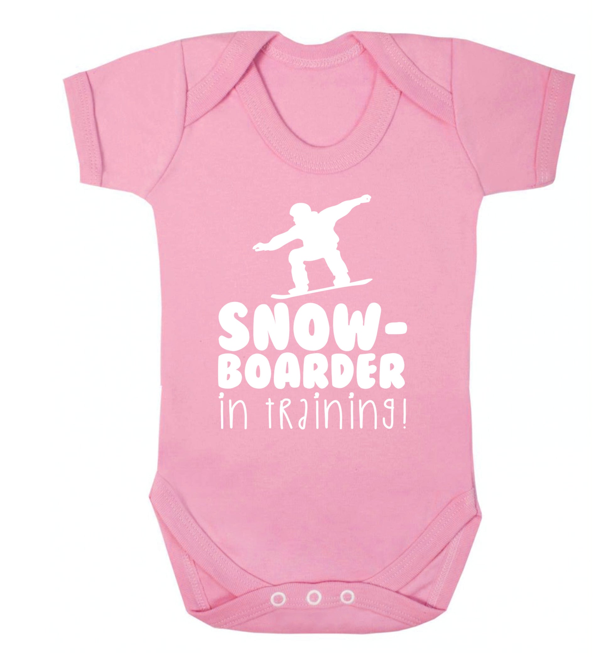 Snowboarder in training Baby Vest pale pink 18-24 months