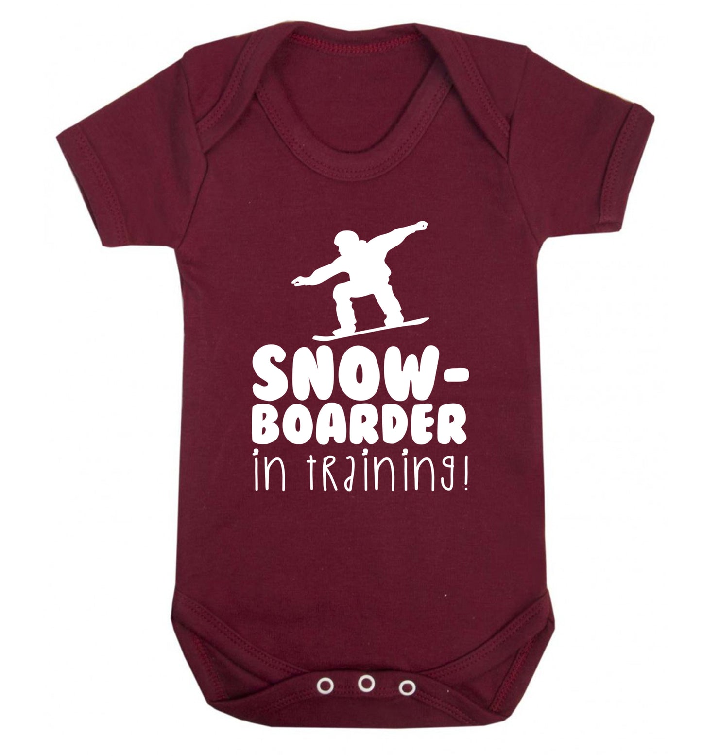 Snowboarder in training Baby Vest maroon 18-24 months